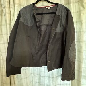 Boden Grey Linen Jacket with Quilted Details